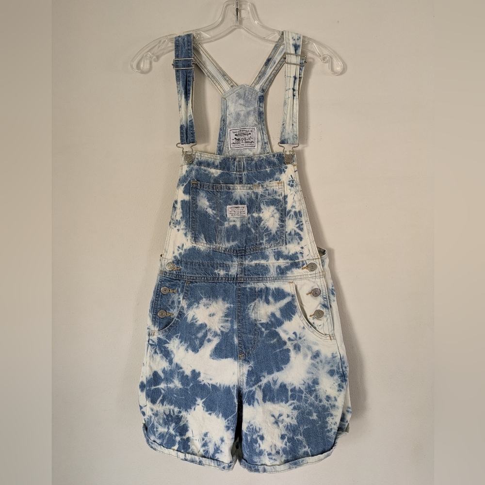 Levi's Overalls Shorts Tye Dye